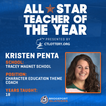 Kristen Penta Named Bridgeport Islanders All-Star Teacher of the Year