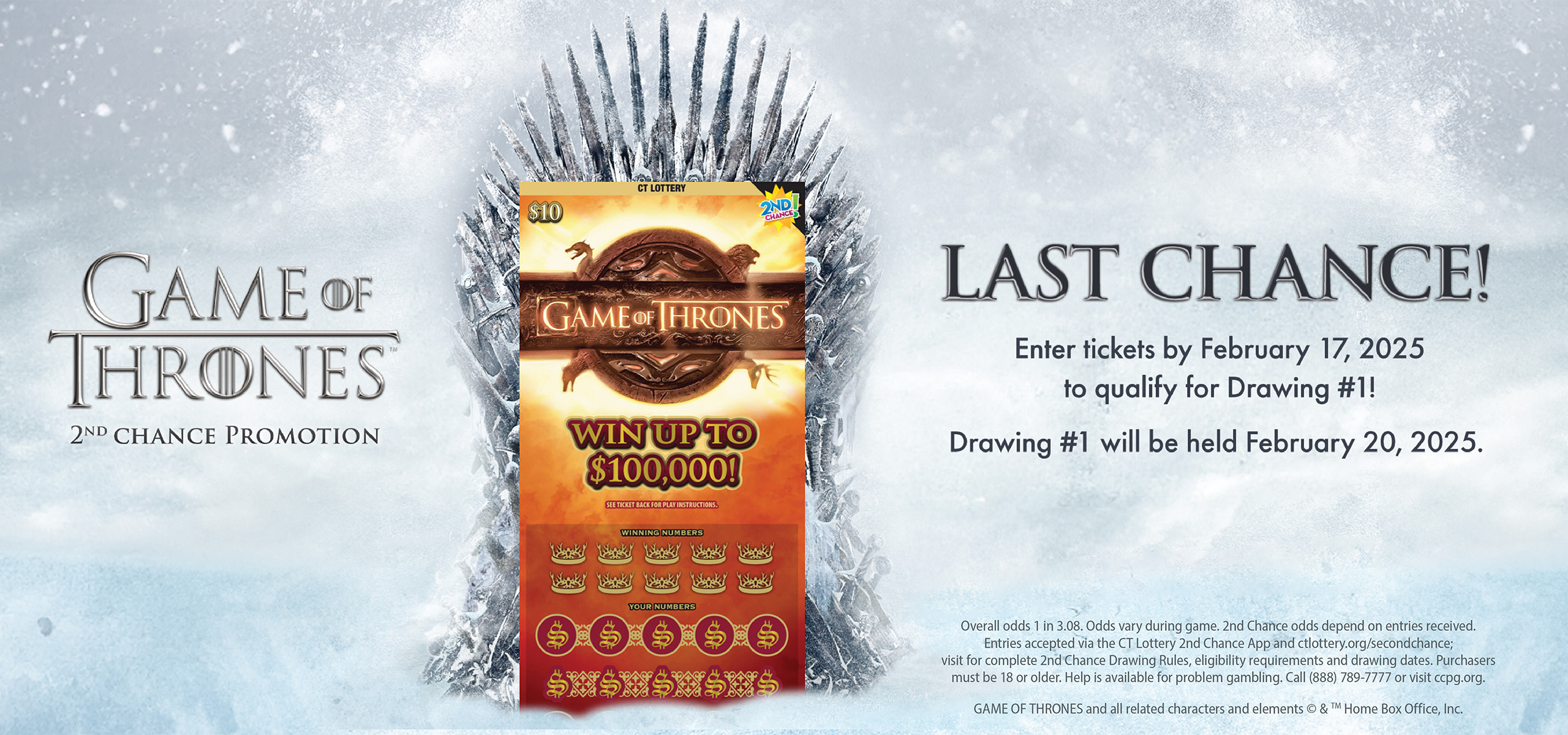 Game of Thrones 2nd Chance Drawing